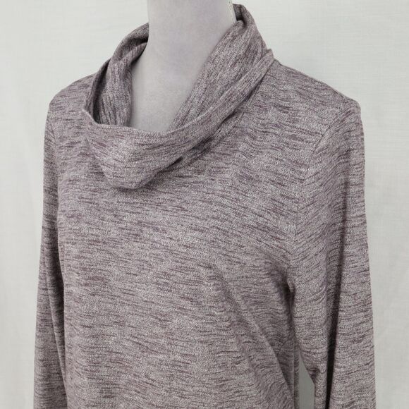 J Jill Pure Jill Dress Womens Medium Gray Cowl Neck Stretch Knit Pockets Sweater - Picture 8 of 12